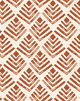 Rising Arrow Terracotta geometric wallpaper in terracotta and sand