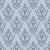 Rosewater Retreat Navy damask wallpaper in navy and mist