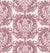 Serene Blossom Rose damask wallpaper in rose and linen