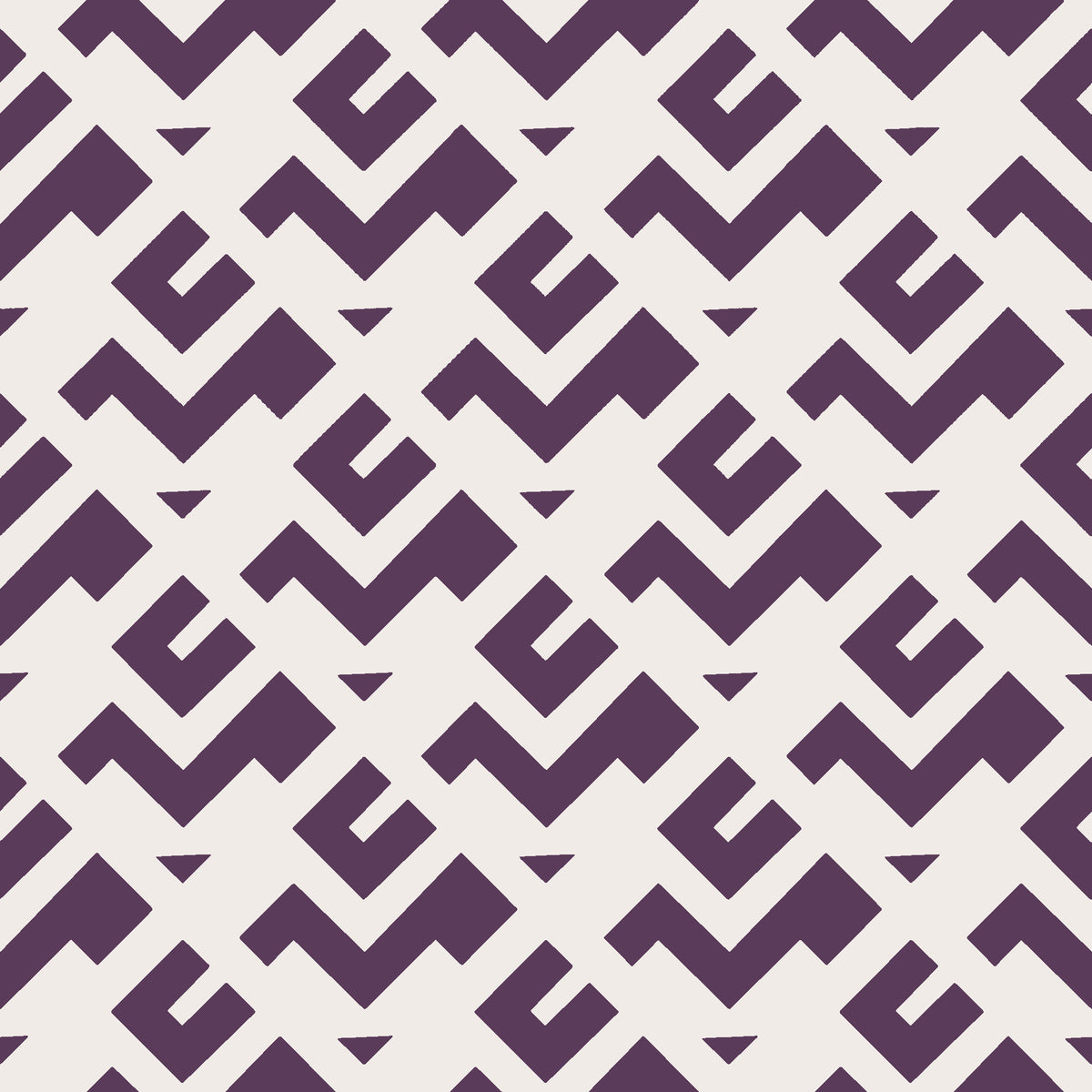 Signal & Edge Plum geometric wallpaper in plum and pearl