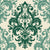 Silent Bouquet Emerald damask wallpaper in emerald and ivory