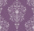 Silent Spring Plum damask wallpaper in plum and pearl