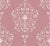 Silent Spring Rose damask wallpaper in rose and ivory