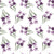 Sky Memory Plum watercolor floral wallpaper in plum and lilac