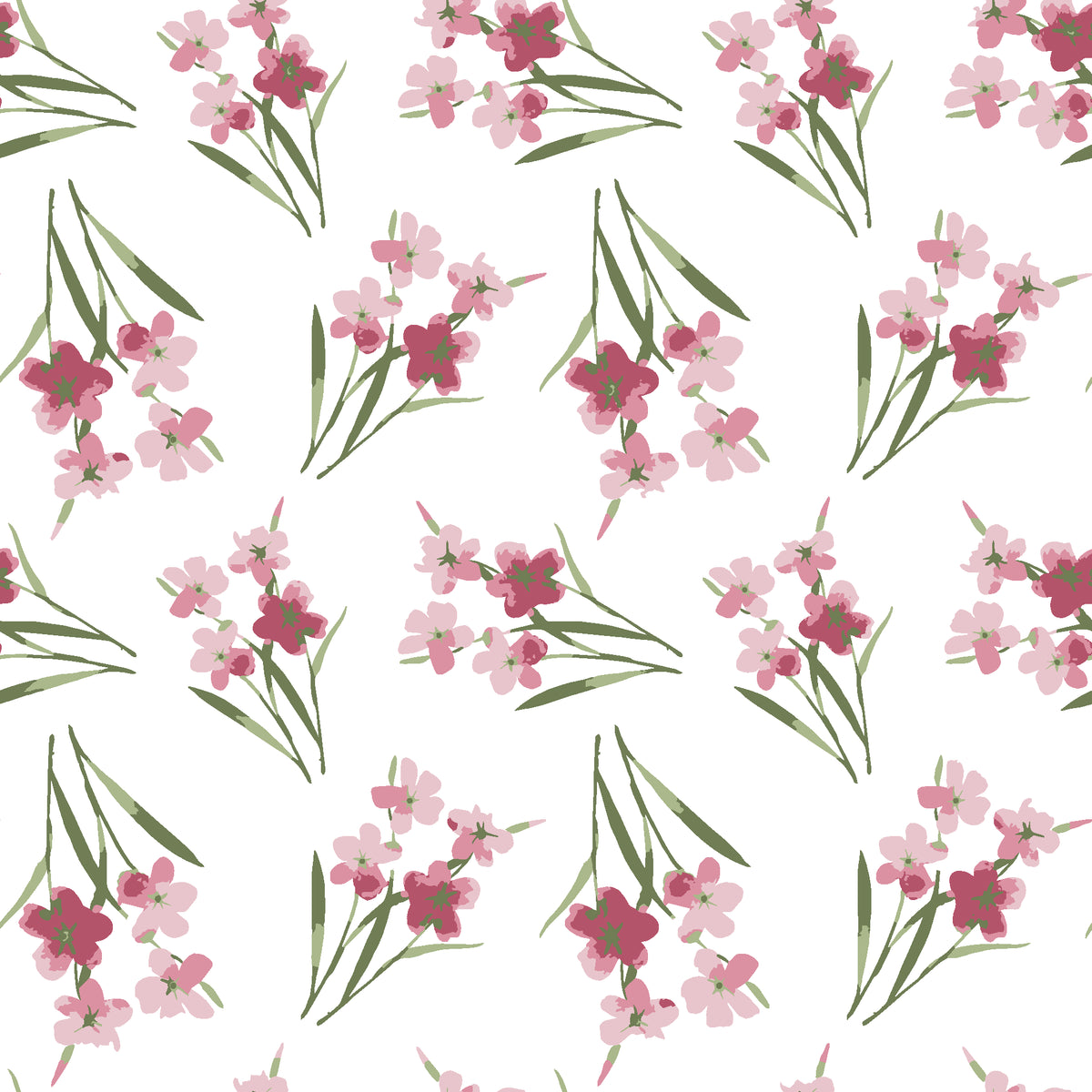 Sky Memory Rosewood watercolor floral wallpaper in rose and blush
