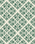 Soft Bouquet Opus Emerald floral damask wallpaper in emerald and ivory