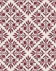 Soft Bouquet Opus Oxblood floral damask wallpaper in oxblood and blush