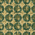 Solar Ritual Emerald floral wallpaper in emerald and gold