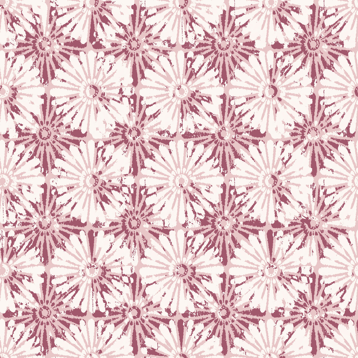 Solar Ritual Rosewood floral wallpaper in rosewood and blush