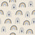 Solstice Rite Midnight boho rainbow wallpaper in midnight and gold
