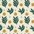 Spice & Frond Emerald leaf frond wallpaper in emerald and brass
