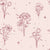 Star & Petal Rose wildflower line art wallpaper in rose and blush