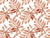 Starfall Terracotta watercolor leaf wallpaper in terracotta and blush