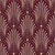 Starlit Swirl Oxblood dotted art deco fan wallpaper in oxblood and rose
