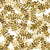 Still Morning Ochre foliage wallpaper in ochre and sand