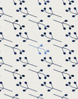 Stone Garden Navy sprig wallpaper in navy and ivory