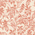 Toucan Toile Coral tropical bird wallpaper in coral and cream