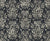 Tranquil Flora Onyx floral damask wallpaper in onyx and ivory