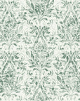 Tranquil Flora Sage floral damask wallpaper in sage and cream