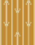 Tranquility Tapestry Saffron art deco stripe wallpaper in saffron and cream