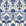 Twilight Garden Veil Indigo damask wallpaper in indigo and linen