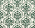 Veiled Botany Sage damask wallpaper in sage and linen