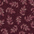 Verdant Scatter Oxblood tossed leaf wallpaper in oxblood and blush
