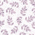 Verdant Scatter Plum tossed leaf wallpaper in plum and mauve