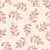 Verdant Scatter Terracotta tossed leaf wallpaper in terracotta and peach