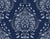 Vintage Eden Midnight damask wallpaper in midnight and silver