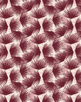 Wild Palm Oxblood palm wallpaper in oxblood and blush