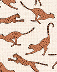 Wild Stride Terracotta cheetah wallpaper in terracotta and sand