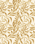 Willow Trace Ochre willow vine wallpaper in ochre and cream