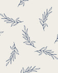 Willow Whisper Navy willow sprig wallpaper in navy and ivory