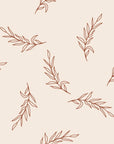 Willow Whisper Terracotta willow sprig wallpaper in terracotta and cream