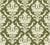Woodland Blossom Veil Olive damask wallpaper in olive and cream