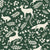 Woodland Hush Forest woodland animal wallpaper in forest green and cream